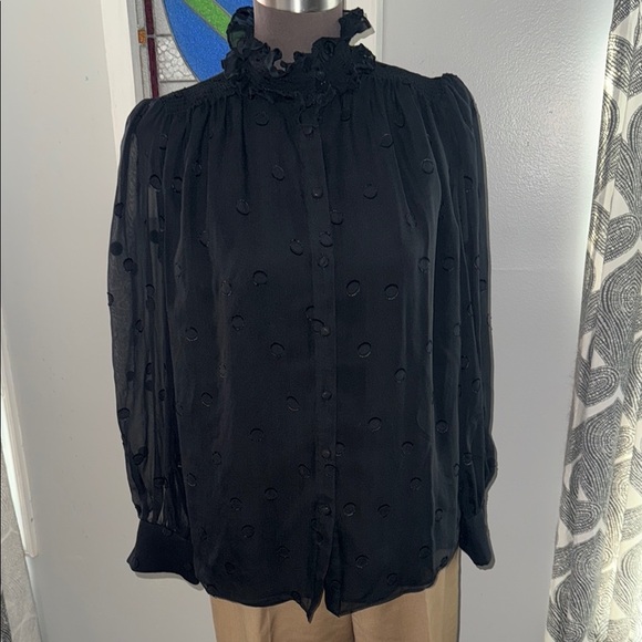 Kate Spade Bakery Dot Devore Top - Picture 1 of 12